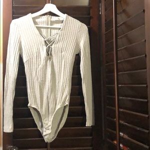 Long sleeve knit bodysuit